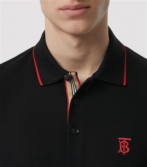 black and red burberry polo|red burberry polo shirts.